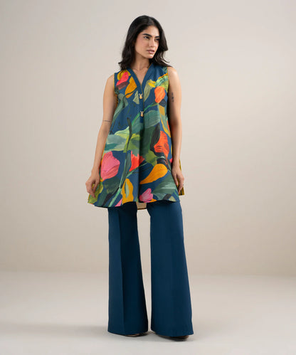 MihailA Noor | Crimson Bloom – 2-Piece Digitally Printed Co-ord Set