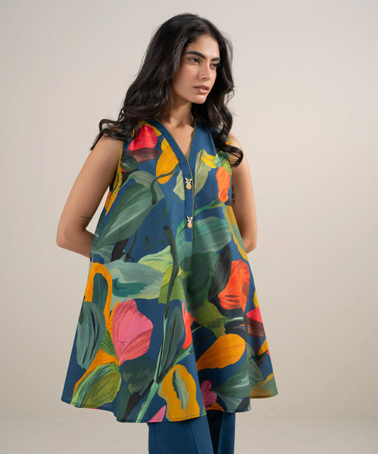 MihailA Noor | Crimson Bloom – 2-Piece Digitally Printed Co-ord Set