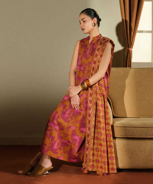 Mihaila Noor | Golden Iris – 3 - Piece All - Over Printed Lawn Ready Wear