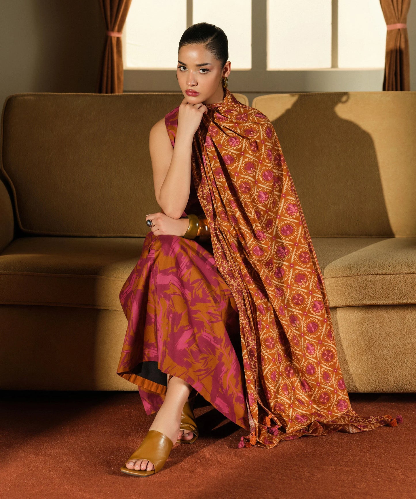 Mihaila Noor | Golden Iris – 3 - Piece All - Over Printed Lawn Ready Wear