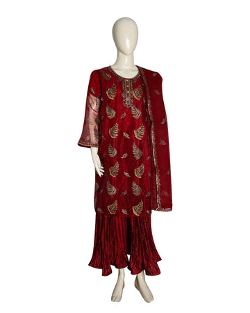 MihailA Noor | Midnight Botanical – 3-Piece Digitally Printed Floral