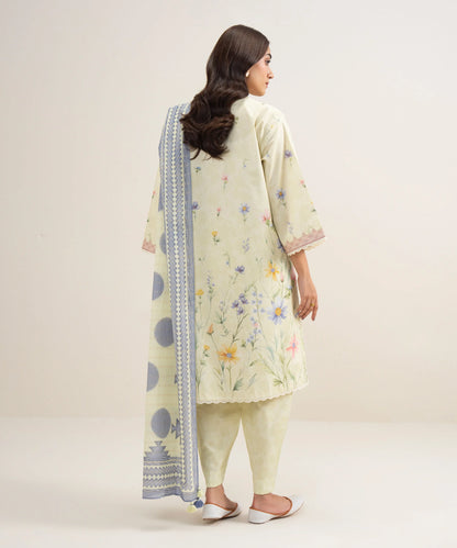 MihailA Noor | Azure Wave – 3-Piece Digitally Printed Floral Lawn Suit