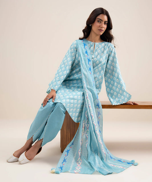 PRINTED EMBROIDERED LAWN