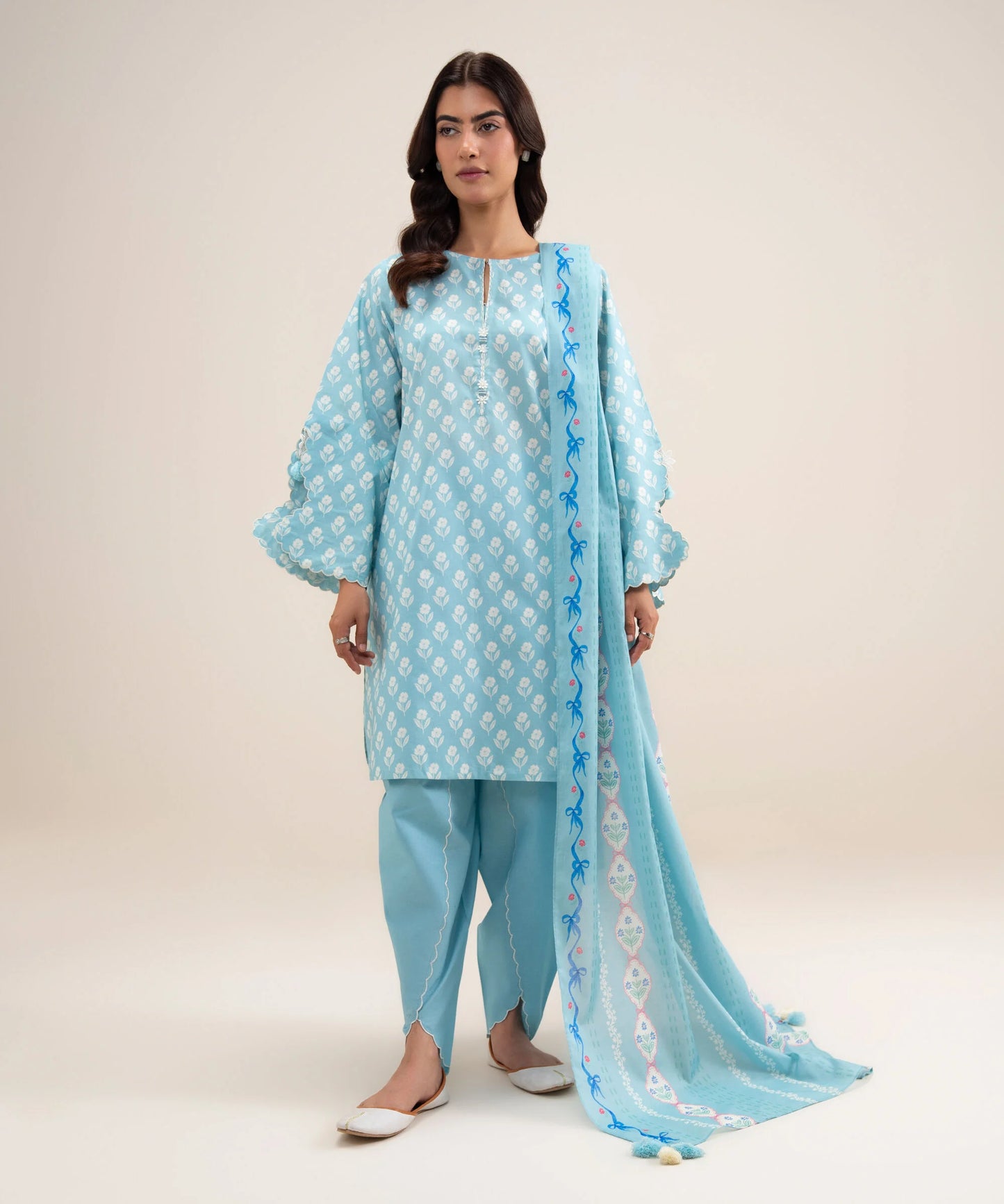 PRINTED EMBROIDERED LAWN
